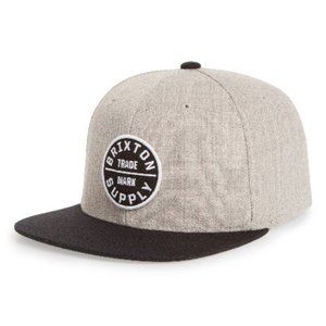 Brixton Oath III Snapback Hat Grey/Black